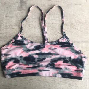 Pink & Grey Power Y Bra